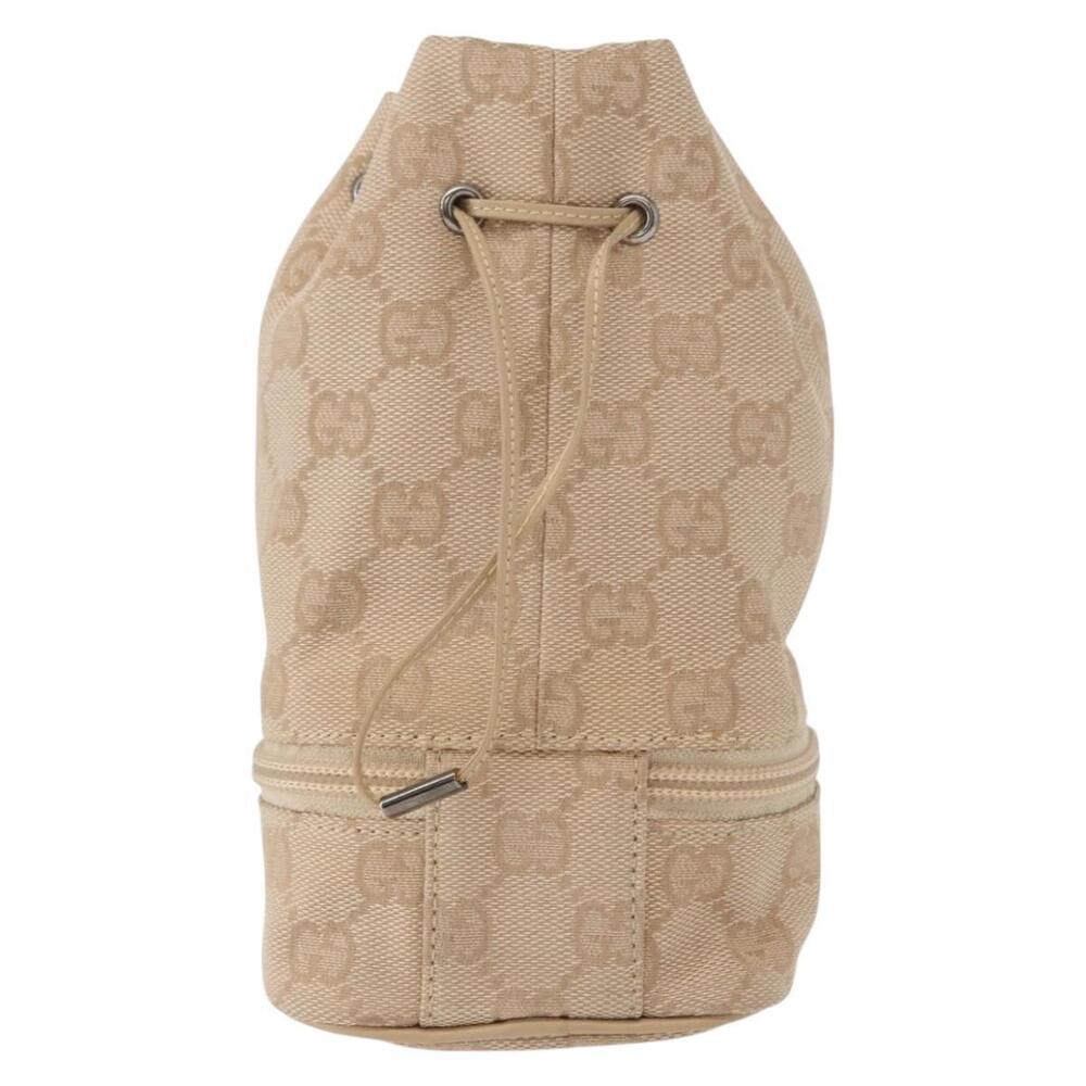 GUCCI GG Canvas Pouch Beige Silver 039 1054 Auth 154448 - Picture 2 of 16
